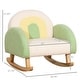preview thumbnail 7 of 9, Kids Sofa, Rocking Toddler Sofa Chair with Solid Wooden Frame, Faux Lamb Fleece Fabric, Kids Arm Chair for Ages 18-36 months