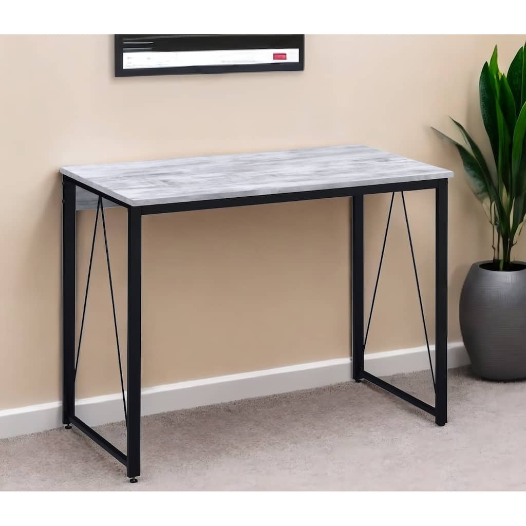 Modern 35'' Reversible Rectangular Writing Desk Small Space Home Office Furniture