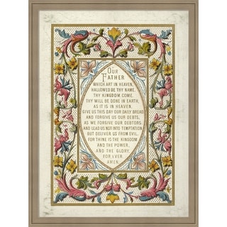 The Lords Prayer by English School Framed Mounted Canvas Wall Art Print ...