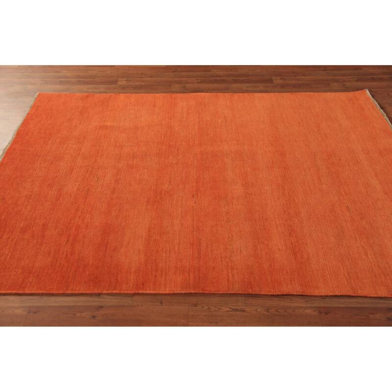 Tribal / Modern Gabbeh Area Rug Hand-Knotted Wool Carpet - 4'9" x 6'7"