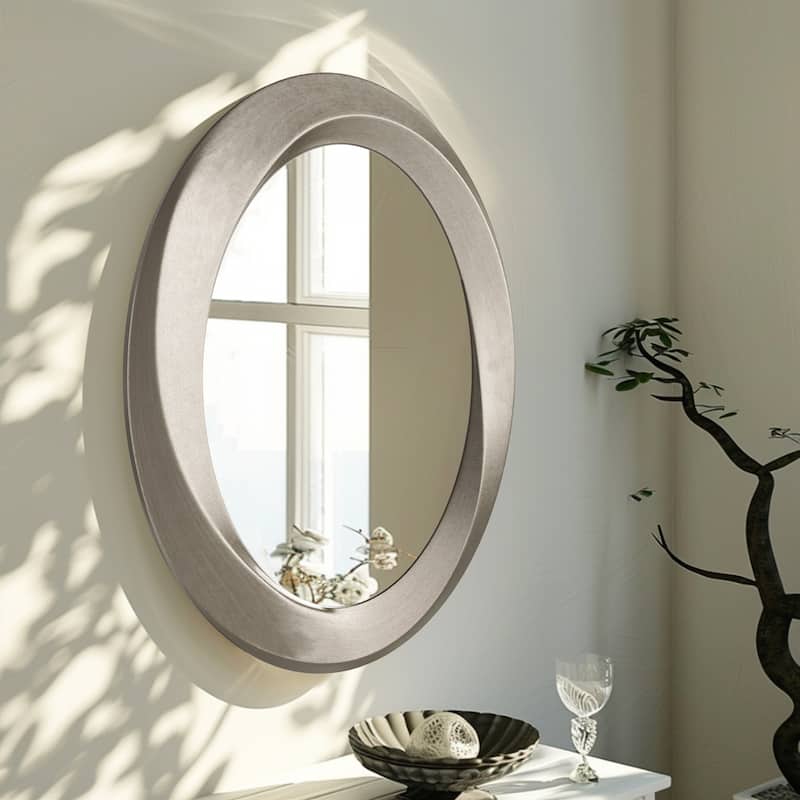 Antique Baroque Oval Wall Art Mirror Beveled Frame Accent Mirror