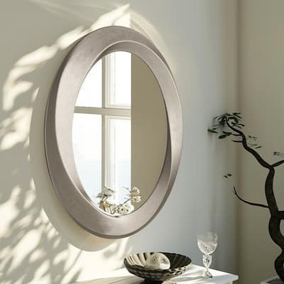 Antique Baroque Oval Wall Art Mirror Beveled Frame Accent Mirror