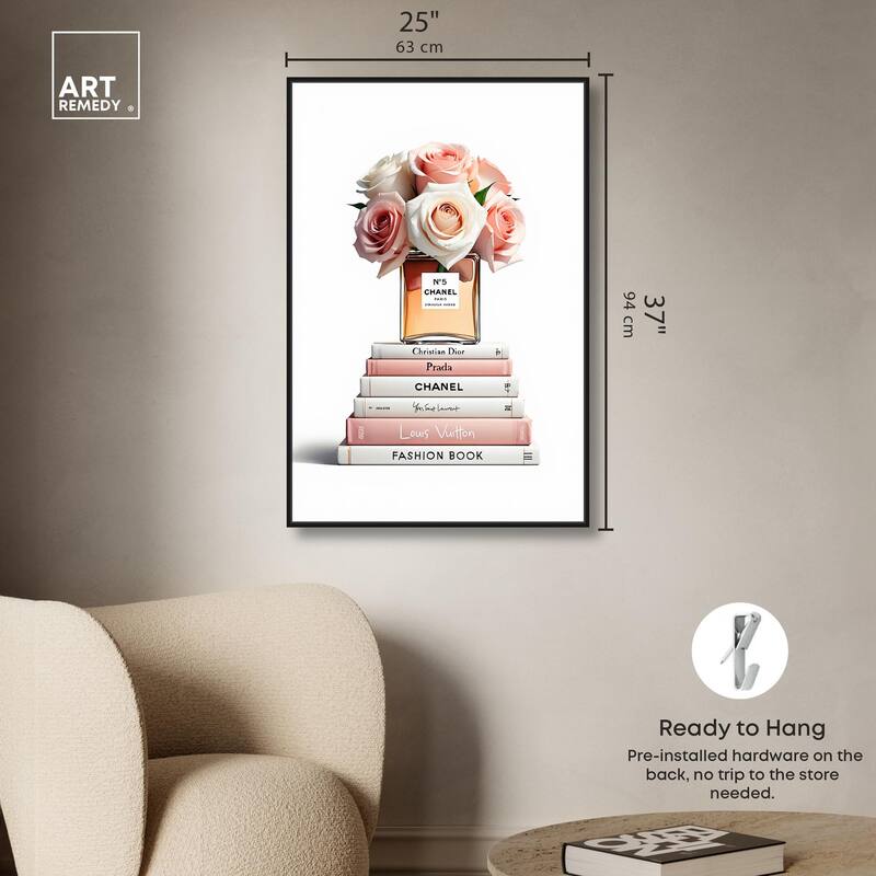 Rose Reads Rouge Canvas by Art Remedy