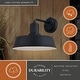 preview thumbnail 3 of 11, VAXCEL Hammond 1-Light Matte Black and White Dusk to Dawn Sensor Industrial Outdoor Wall Sconce, Durable Steel Shade, LED