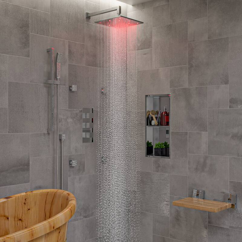Polished Chrome 20" Square Wall Shower Arm