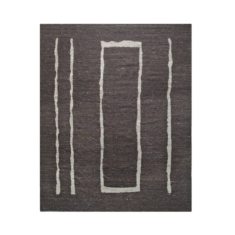 Home Décor Upgrade Your Space with a Gray Hand-Woven Wool Rug | Contemporary Natural Flat Rug for Modern Interiors | Stylish