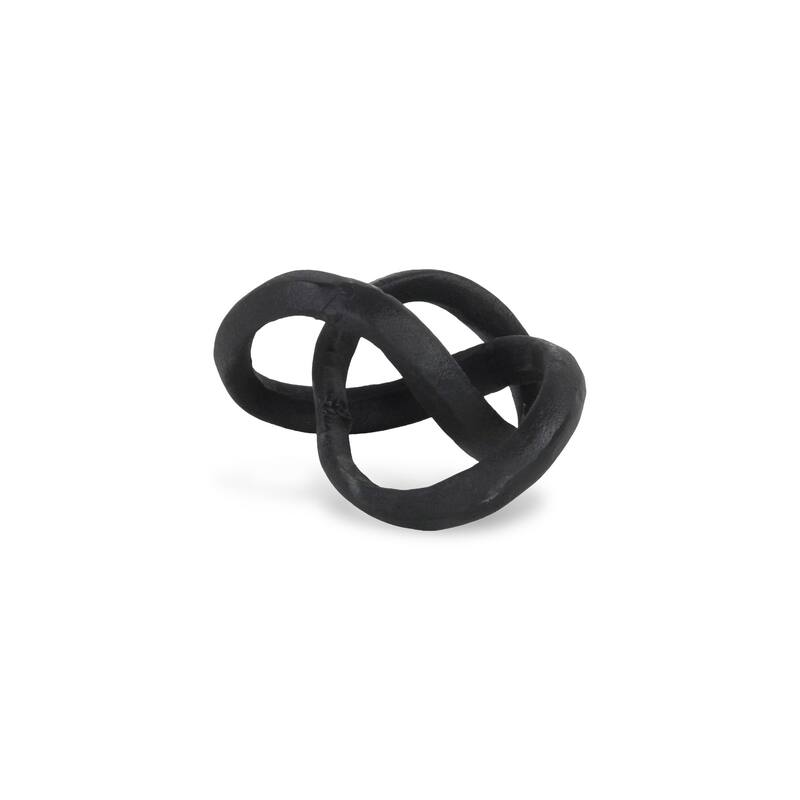 Kompo Black Cast Iron Modern Abstract Infinite Knot Decor