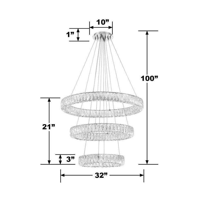 LED Chrome Chandelier