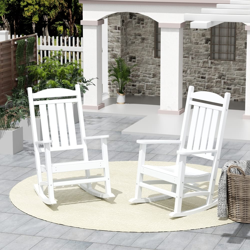 Laguna Hdpe All Weather Outdoor Patio Rocking Chair (Set of 2)