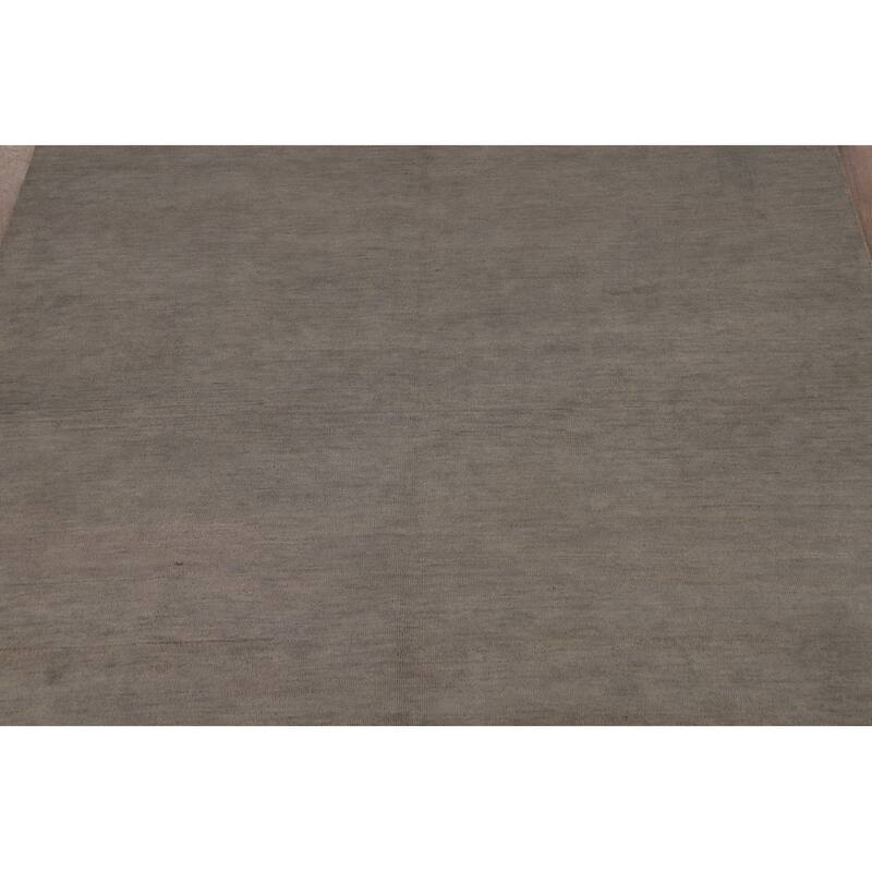 Modern Gabbeh Oriental Area Rug Handmade Grey Wool Carpet - 6'0" x 9'0"
