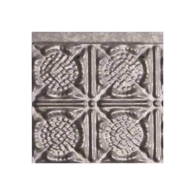 FASÄDE Traditional Style 6 Decorative Vinyl Backsplash Panel - 6x6 Inch Sample - Galvanized Steel
