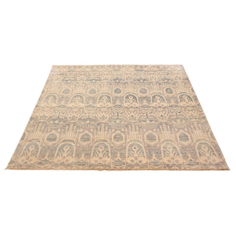 ECARPETGALLERY Hand-knotted Mystique Ivory Wool Rug - 7'6 x 7'11