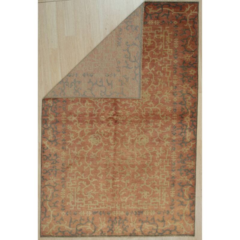 Red Transitional Ningxia Rug, Chinese design Area Rug