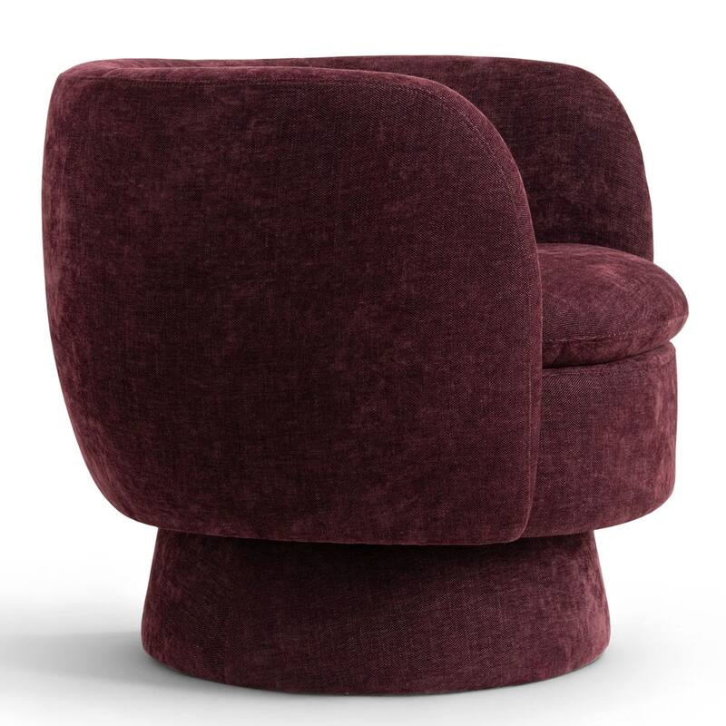 Upholstered Swivel Barrel Accent Chairs(Set of 2)