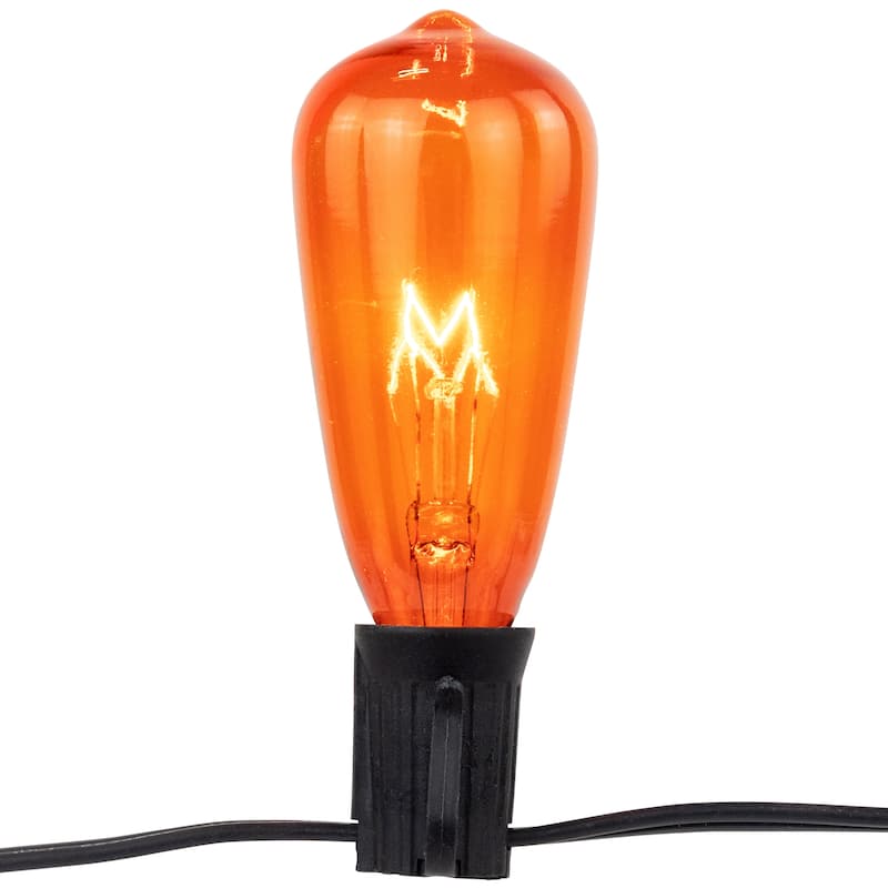 Edison E17 Halloween Light Set - Orange and Purple - 9' Black Wire - 10ct