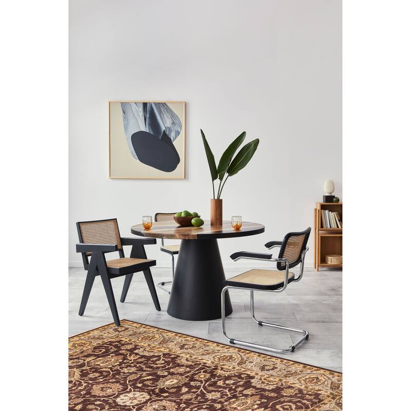 ECARPETGALLERY Hand-knotted Jamshidpour Dark Brown Wool Rug - 8'2 x 9'11