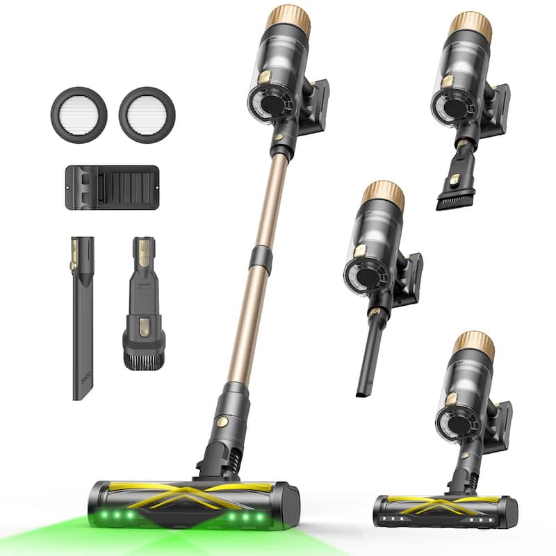 Cordless Vacuum Cleaner Ideal for Carpets and Pet Hair - Black