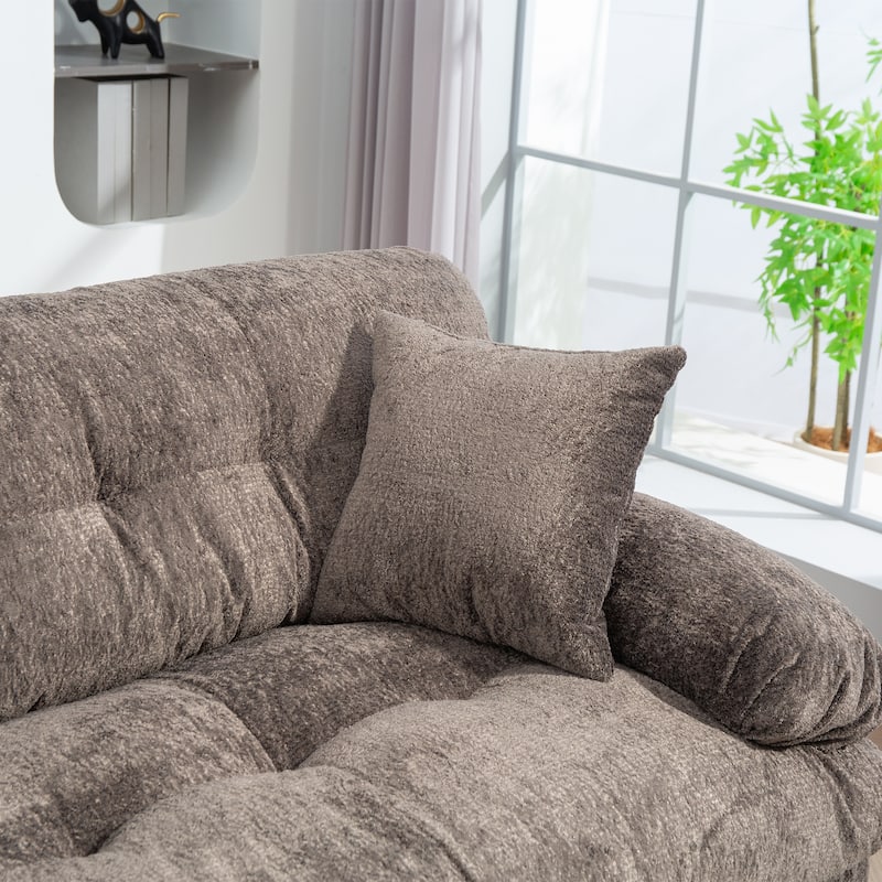 84" Upholstered 3-Seater Sofa with Memory Foam & Comfort Pillows
