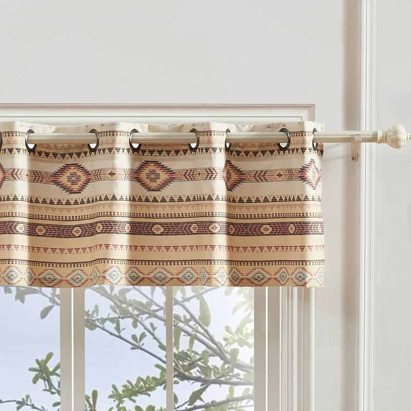 The Curated Nomad San Carlos Grommet-top Window Valance - Tan