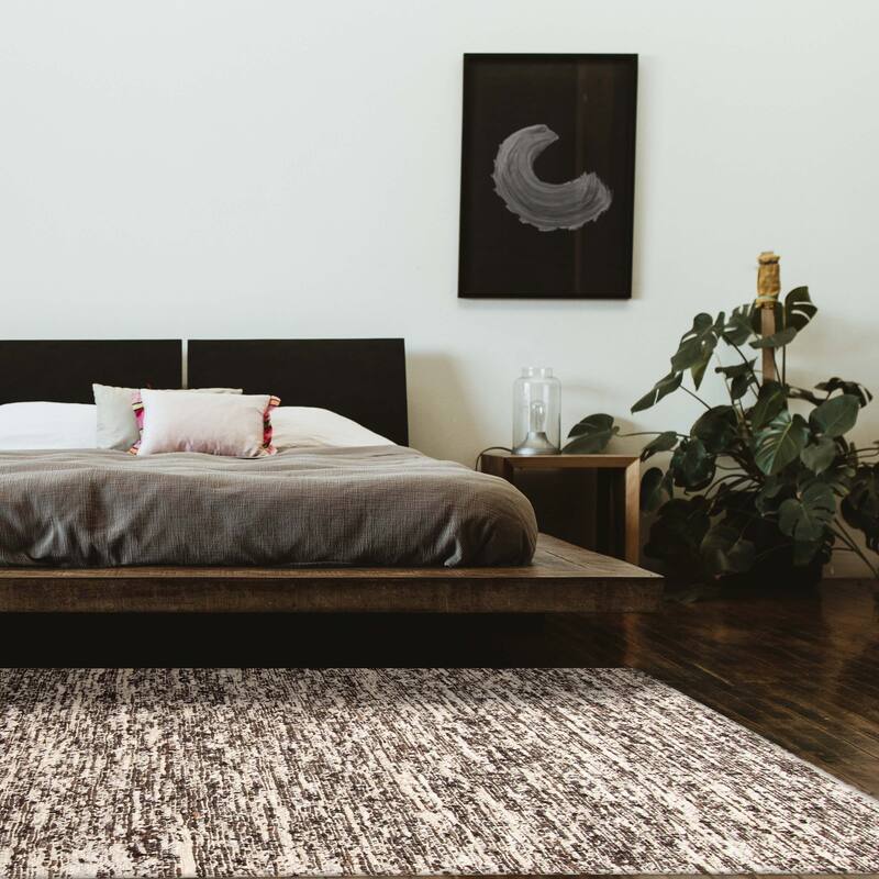 ECARPETGALLERY Braid weave Sienna Dark Brown Wool Rug - 6'2 x 9'2