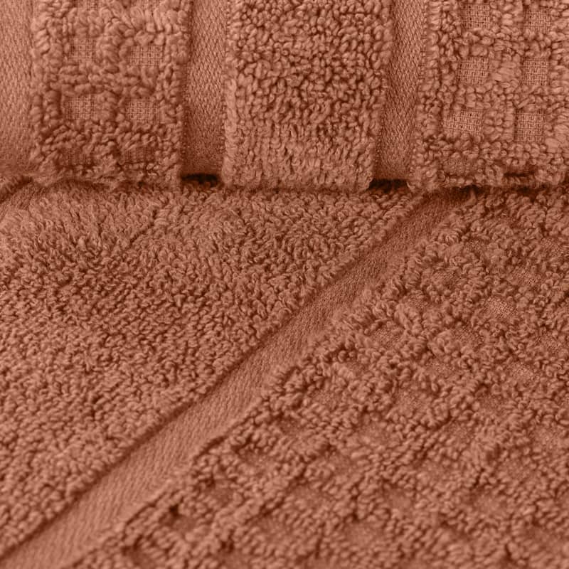 Superior Napa Zero Twist Cotton Waffle 3 Piece Bathroom Towel Set