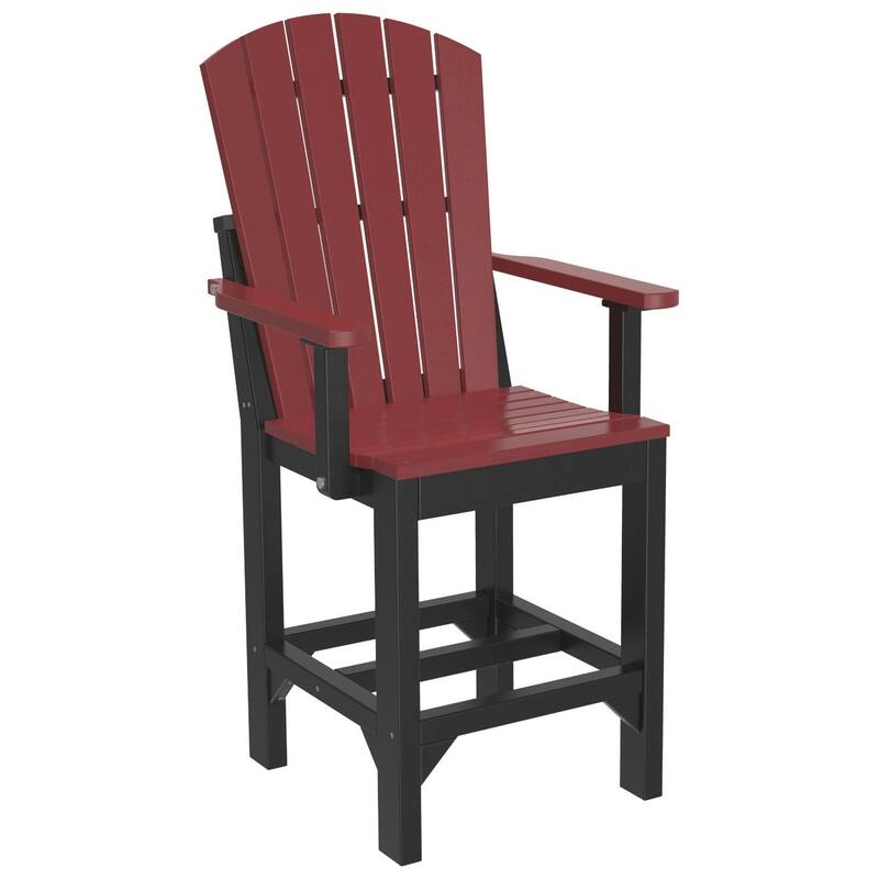 Set of 4 Poly Lumber Adirondack Dining Chairs