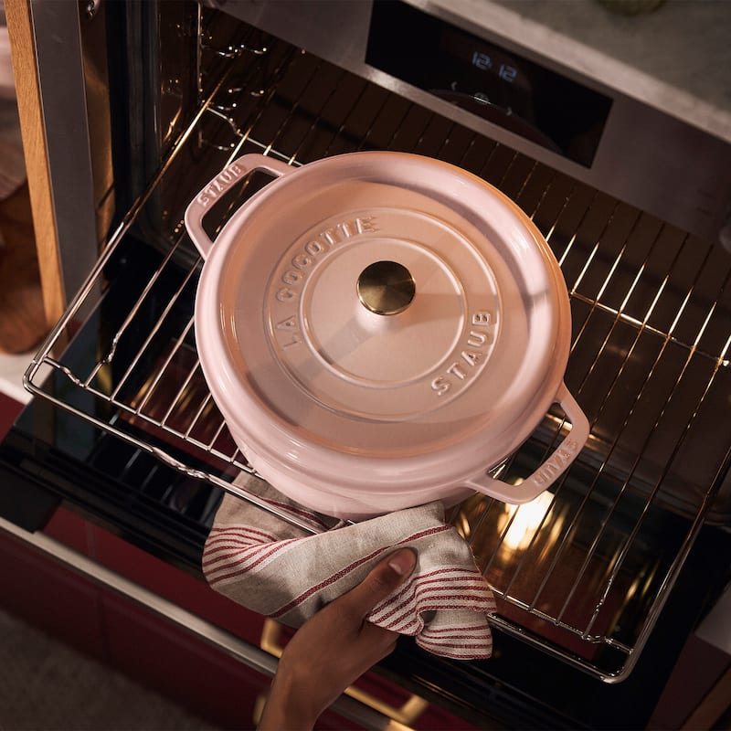 STAUB Cast Iron 4-qt Round Cocotte