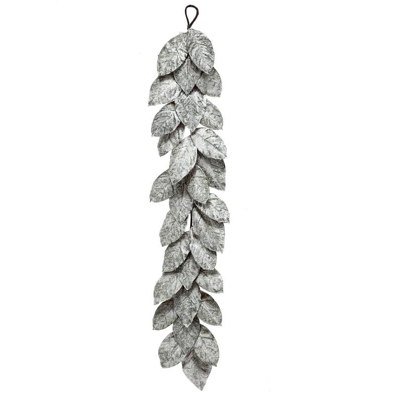 48" Snow Magnolia Leaf Garland