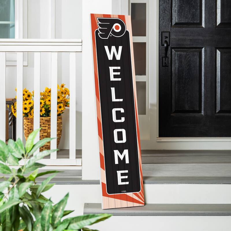 47" Porch Leaner Welcome Wall Sign, Philadelphia Flyers - Black