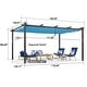 preview thumbnail 15 of 47, PURPLE LEAF Gazebo Outdoor Retractable Modern Large Size Pergola w Lights