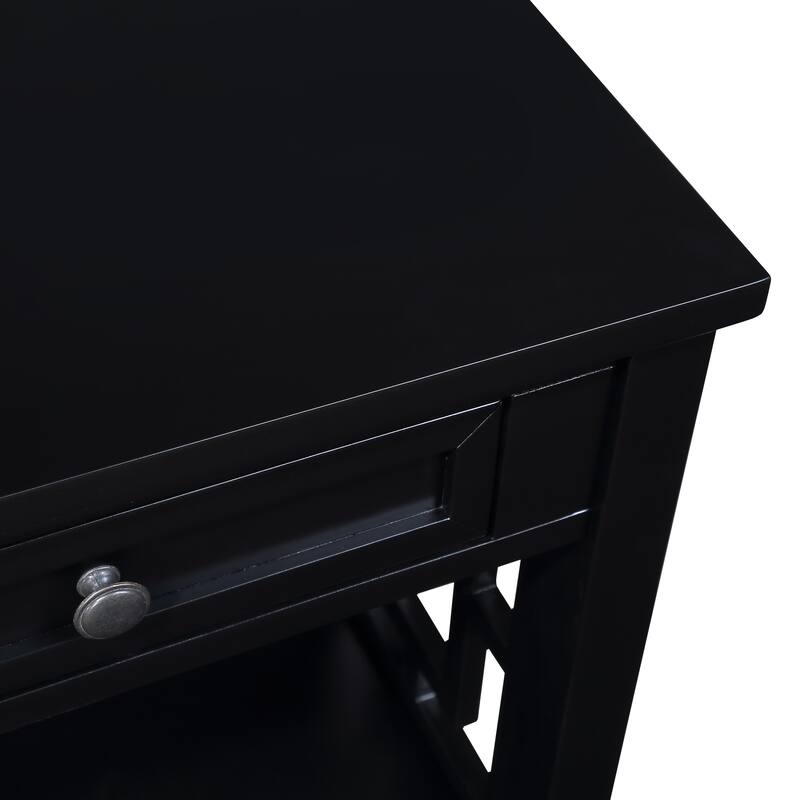 36" Farmhouse Pine Wood Console Table Entry Sofa Table with 4 Drawers & 1 Storage Shelf for Entryway Living Room Bedroom