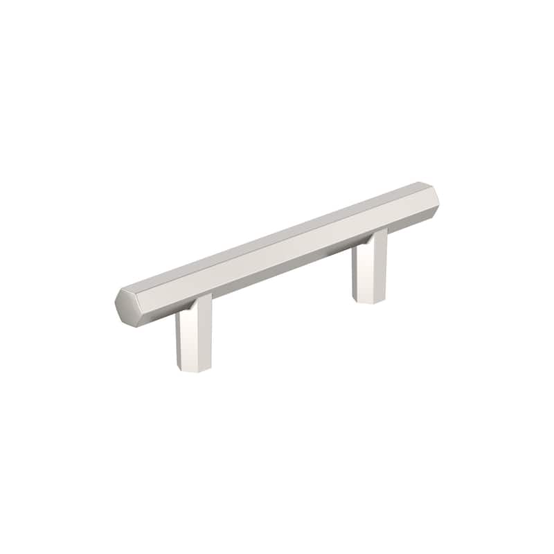 Amerock Caliber Cabinet or Furniture Pull - 3 in Center to Center - Polished Nickel