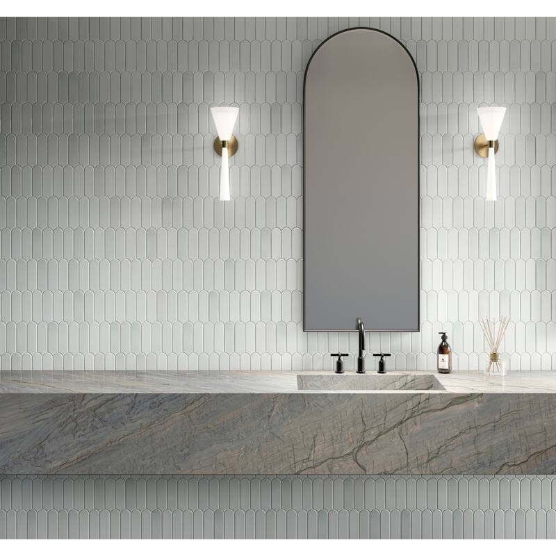Daltile Artefino Vintage 2 x 6 Fish Scale Mosaic (10 PC Per SQFT) (10.00 SQFT Per Carton)