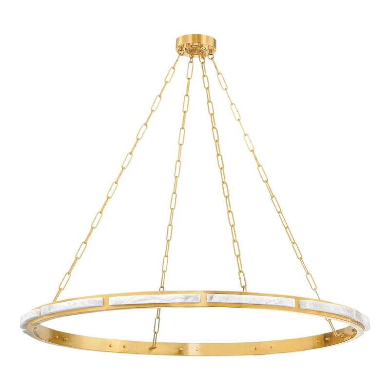 Hudson Valley Lighting 8148 Wingate 48" Wide Ring Chandelier - Aged Brass