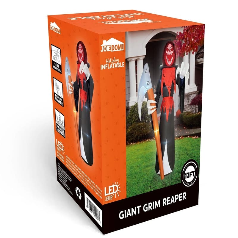 12 ft Halloween Inflatable Grim Reaper - Multicolor
