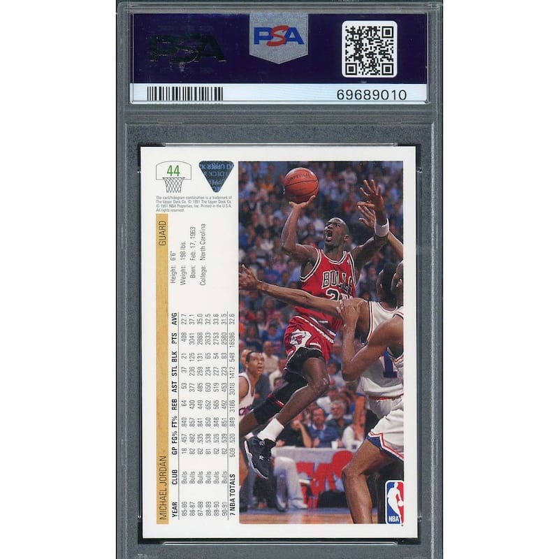 Michael Jordan 1991 Upper Deck Basketball Card #44 Graded PSA 10 - 8'6" x 11'6"