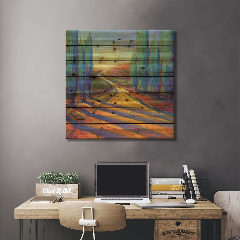 Afternoon Shadows II Print On Wood by Konnie Kim - Multi-Color