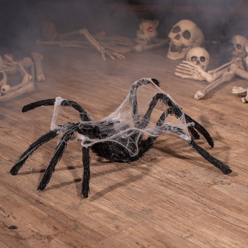 Animated Walking Spider with Web Halloween Decoration, Halloween, Home Decor, 1 Piece