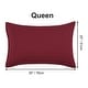 preview thumbnail 15 of 46, 2 Pcs Zippered Pillowcases, Brushed Microfiber Pillow Case Cover Queen(20"x30") - Burgundy