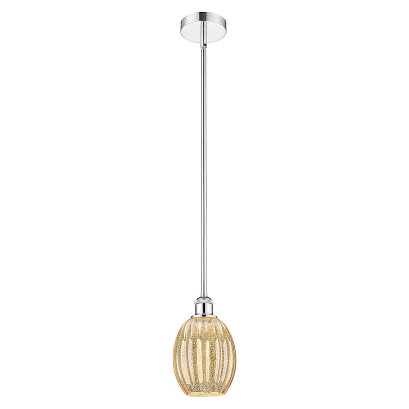Innovations Lighting Endless Possibilities Edison - Preston - 1 Light 6" Bulb Shade Stem Hung Mini Pendant - Mercury/Polished Chrome