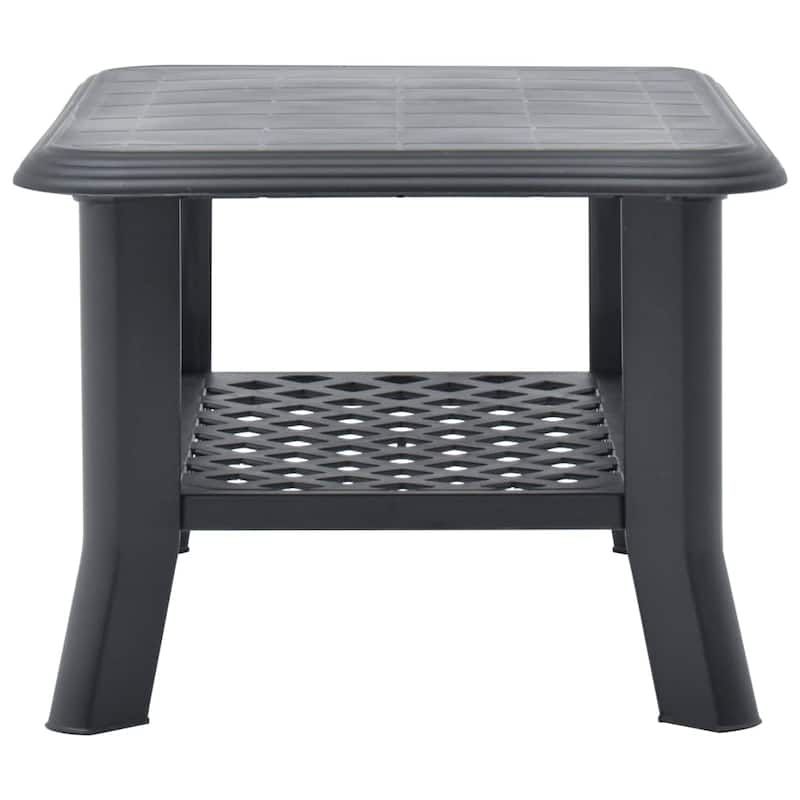 vidaXL Coffee Table Anthracite 35.4"x23.6"x18.1" Plastic - Grey