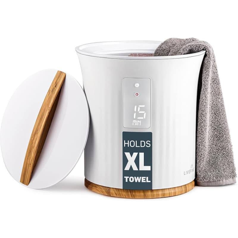 Live Fine Bucket Style Towel Warmer - White
