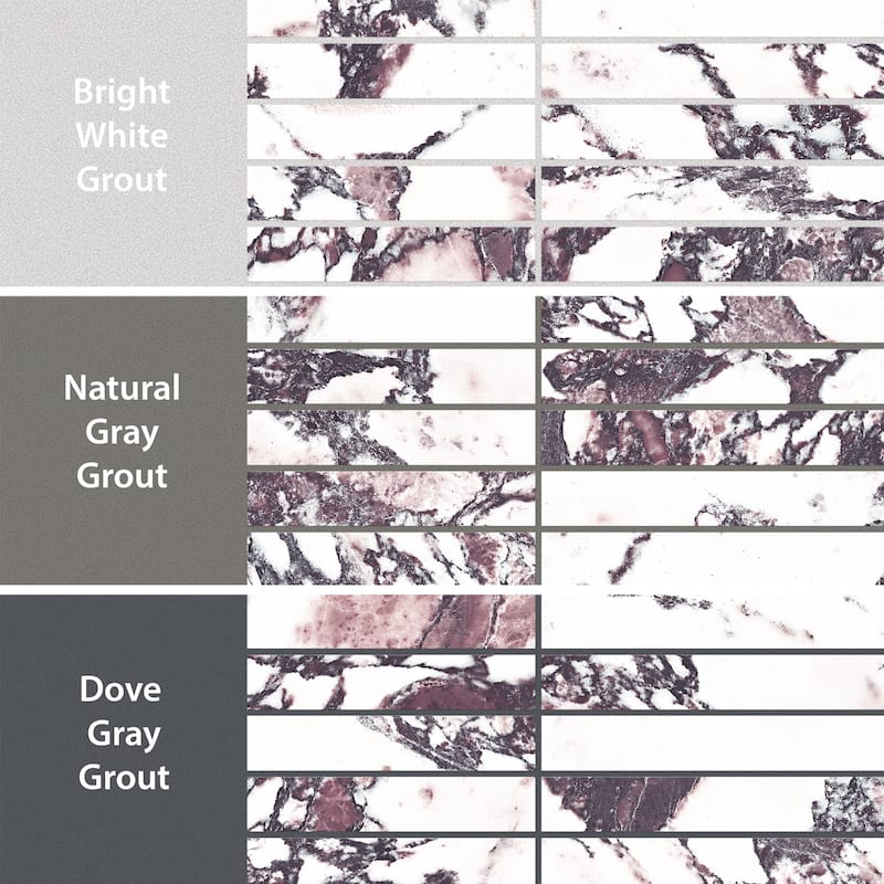 Merola Tile Touche Brick Stacked Rubis 11-3/4" x 11-3/4" Porcelain Mosaic Floor and Wall Tile - (1 Tile)