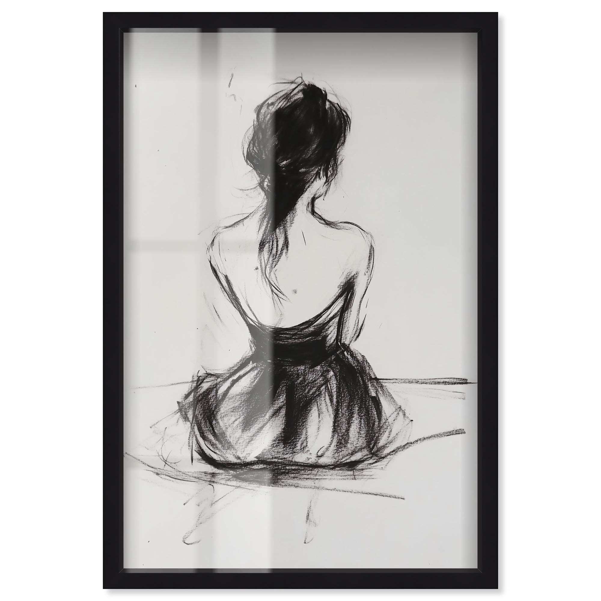Back View I Minimalist Wall Art Shadowbox Print by Art Remedy