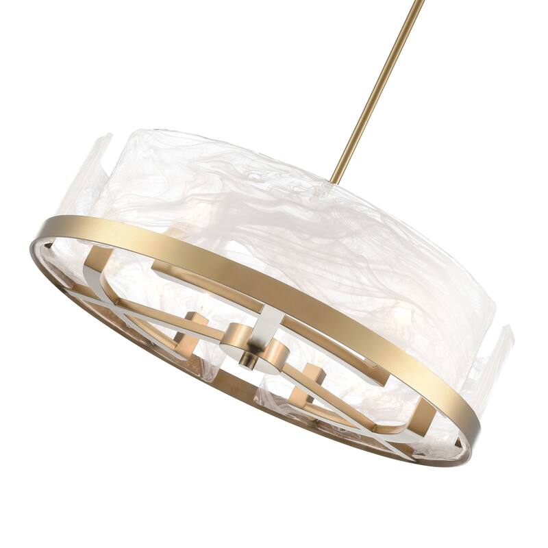 Artcraft Skye 6-Light Chandelier - Brushed Brass Finish