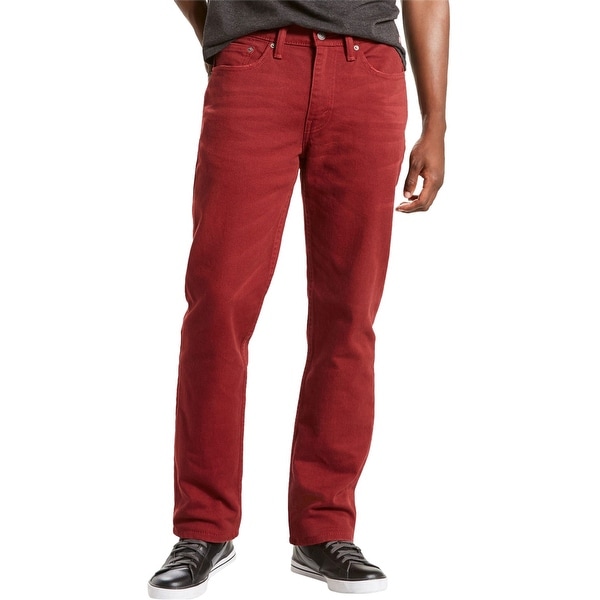 Levi's Mens 514 Straight Leg Jeans, Red, 32W x 32L. Opens flyout.