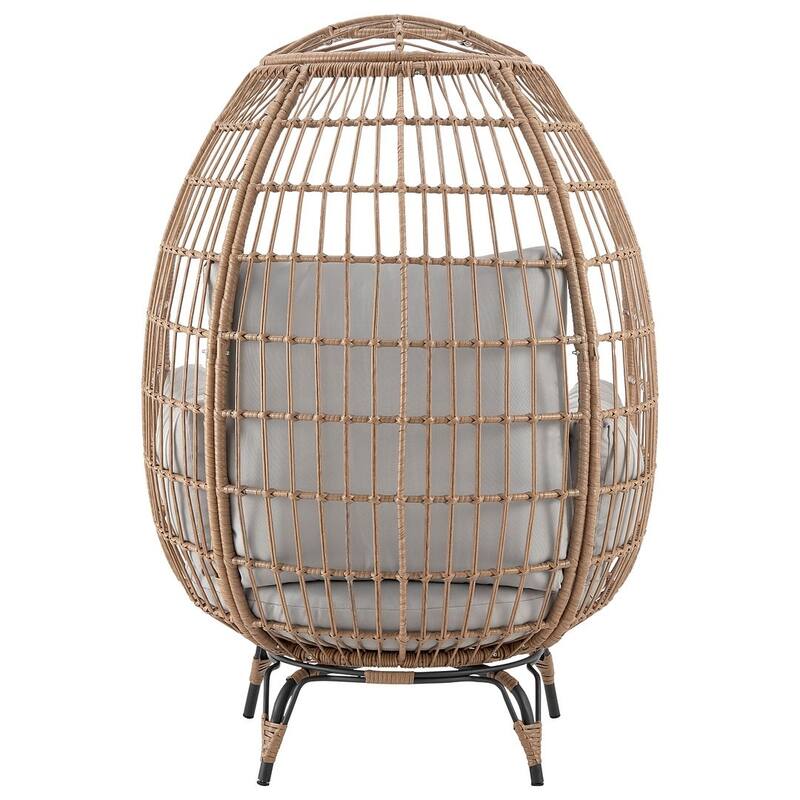 Manhattan Comfort Spezia Freestanding Rattan Outdoor Egg Chair