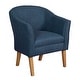 preview thumbnail 3 of 10, Porch & Den Kingswell Navy Chunky Textured Accent Chair