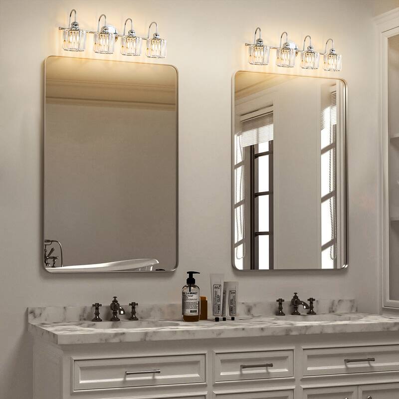 Chrome/ Black/ Gold Modern Over Mirror Crystal Bathroom Restroom Wall Lighting Fixtures Bath Lights Vanity Light
