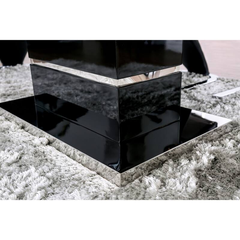 Strick & Bolton Ikemura Black 78-inch Expandable Metal Dining Table